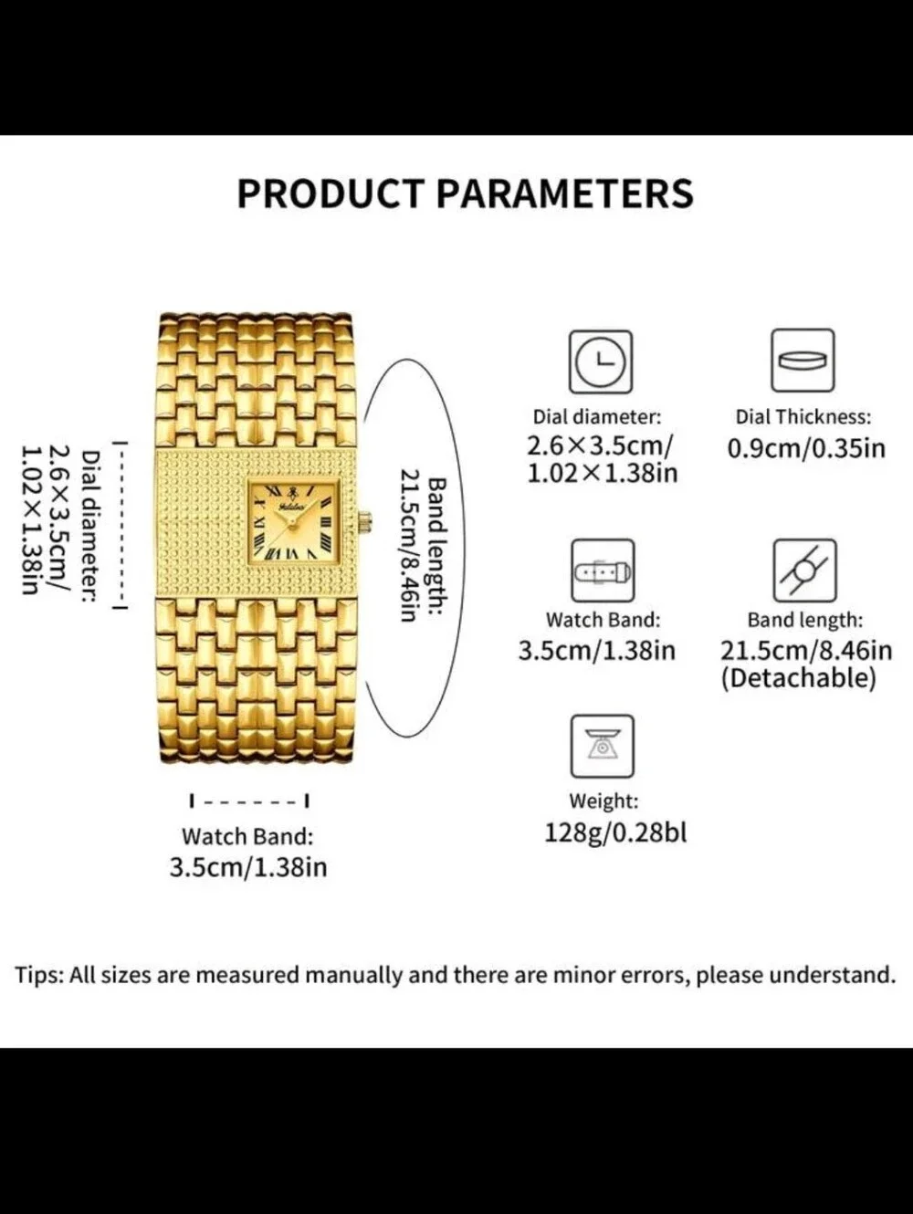 Women's Gold-Tone Bracelet Watch with Roman Dial